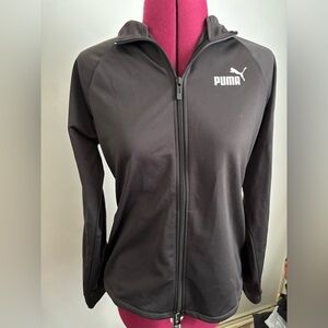 NWT PUMA Black Zip-Up Track Jacket with pockets, Size Small